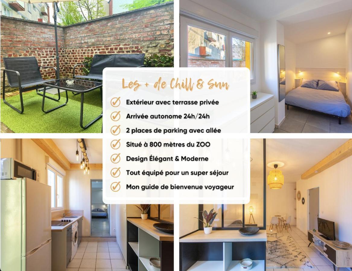 Chill & Sun - Terrasse Exterieure - Parking - Wifi - 4P Apartment Amiens Luaran gambar